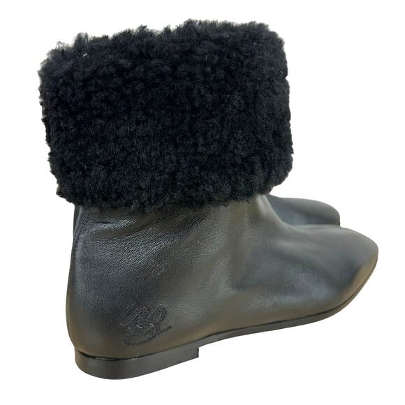 Mansur Gavriel NWOB Cosy Black Lambskin Pull On Boots Women's Size 36 (US 6) - Picture 2 of 7